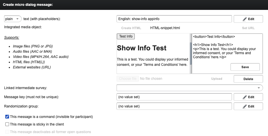 Show-info command